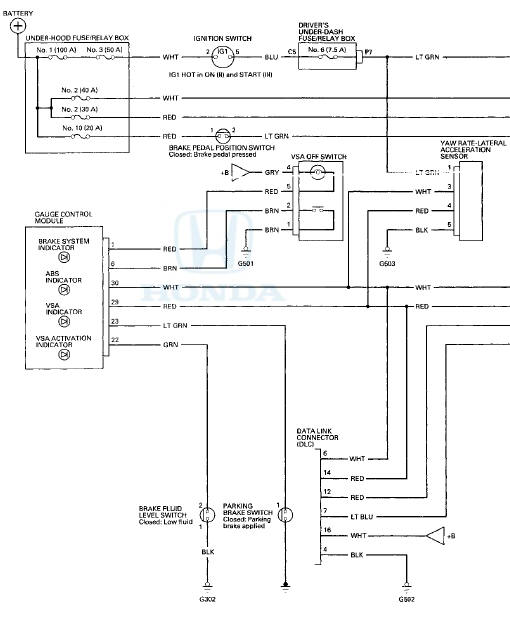 Honda Accord: Circuit Diagram - VSA System Components ... 2013 honda accord wiring diagram 