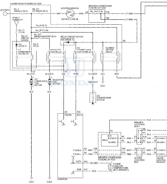 Honda Accord: Circuit Diagram - Climate Control - Heating, Ventilation ...